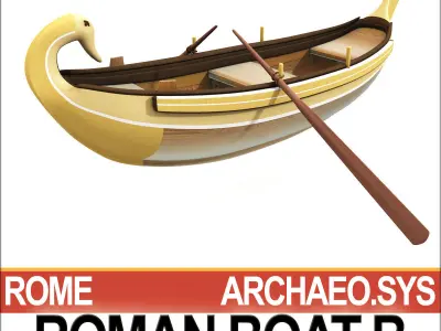 Ancient Roman Boat B 3D model