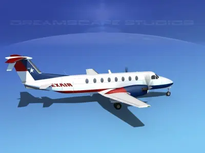Beechcraft 1900C V18 3D model