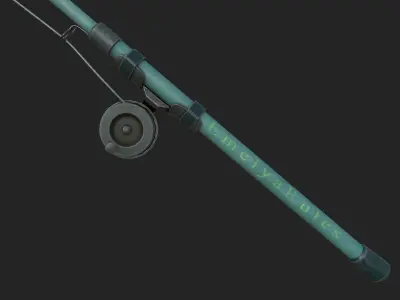 fishing rod Free low-poly 3D model