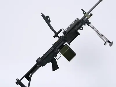 M249 Minimi Machinegun for G8F 3D model