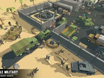 Simple Military - Cartoon Assets Low-poly 3D model