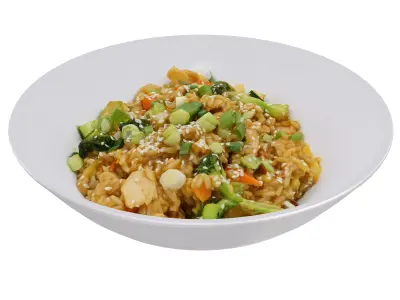 TERIYAKI CHICKEN RICE BOWL Low-poly 3D model