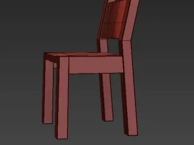 pastel simple Wood kid children chair for classroom Free 3D model