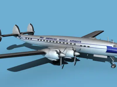 Lockheed L1649 Star Liner Pan Am 1 3D model