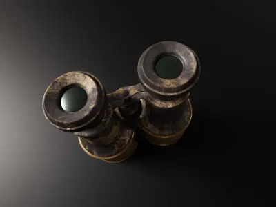 Antique Binocular 3D model