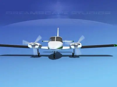 Piper PA-34 Seneca V03 3D model