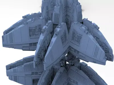 Sci-Fi dark ring 5 3D model