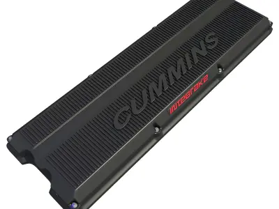 3D Black Engine Cover 69 3D model