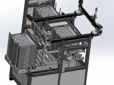 Stacking machine Low-poly 3D model