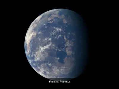 Fictional Planet Set 3D Model Pack