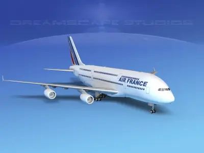 Airbus A380-800 Air France 3D model