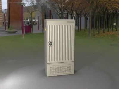 Electrical Distribution Cabinet 144 Low-poly 3D model