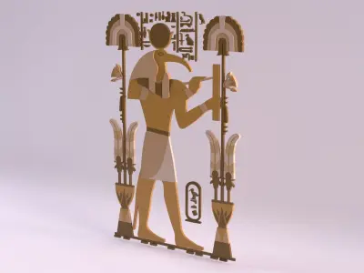 Egyptian Symbols - 047 Low-poly 3D model