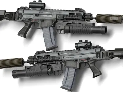 Bren CZ 805 A1 A2 V2 Low-poly 3D model