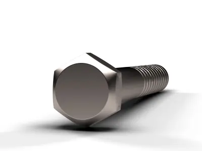 Hex Bolt Low-poly 3D model
