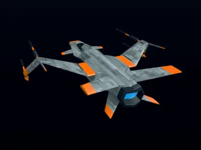 Spacecraft fighter 3D model