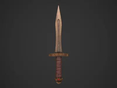 Old Norse Dagger - Hvass Oddr Low-poly 3D model