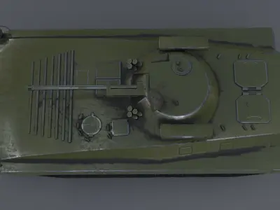 Infantry war machine Low-poly 3D model