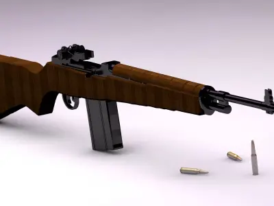 M14 - Game ready rifle Low-poly 3D model