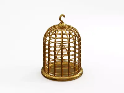 Bird Cage Low-poly 3D model