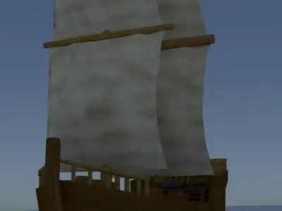 Pirate boat 3D model