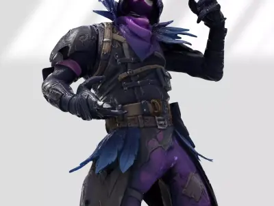 Raven skin from Fortnite 3D model