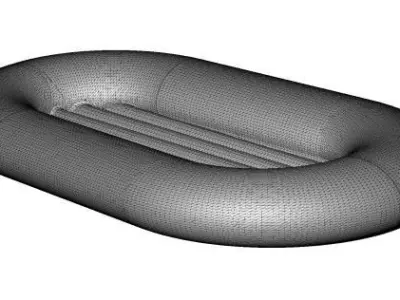 Transparent Inflatable Boat 3D model