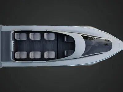 High-speed Performance Pontoon Boat 3D model
