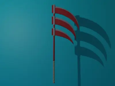 Hidan Scythe Free low-poly 3D model