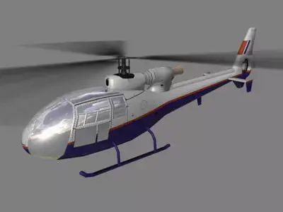Gazelle V3 Helicopter Low-poly 3D model