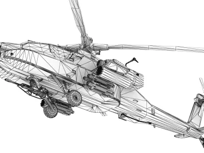 AH-64D Apache  Low-poly 3D model