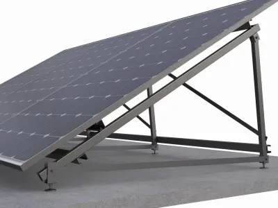 Solar Energy panels Low-poly 3D model