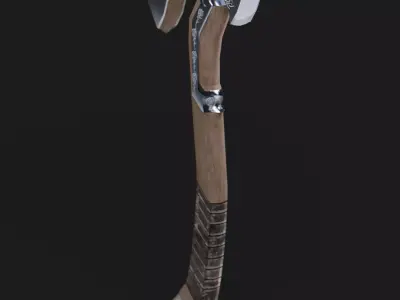 Magical Tomahawk Hatchet Axe Low-poly 3D model