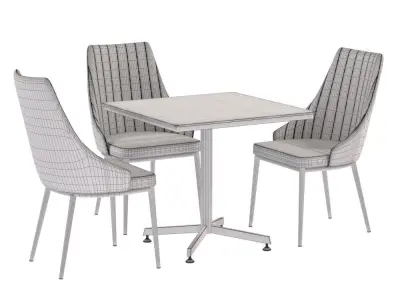 Table Panja and Chair Baraka Free 3D model