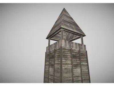 wooden tower 3D model