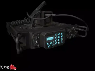 Military Radio Low-poly 3D model