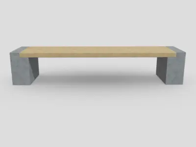 CC0 - Bench Free low-poly 3D model