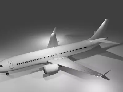 Boeing 737 Max 8 low poly 3D Model Low-poly 3D model