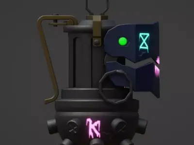 Grenade Jinx from Arcane Lreague of Legends Free low-poly 3D model