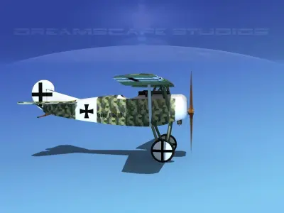 Fokker DVIII V04 3D model