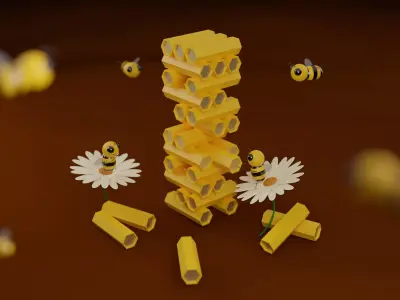 Bee Jenga Free 3D model