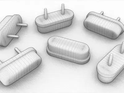 Quartz Crystal Oscillator 16 Mhz High and Low-poly 3D model