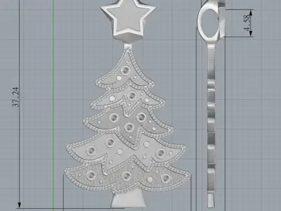 Cristmas pendant Free 3D print model