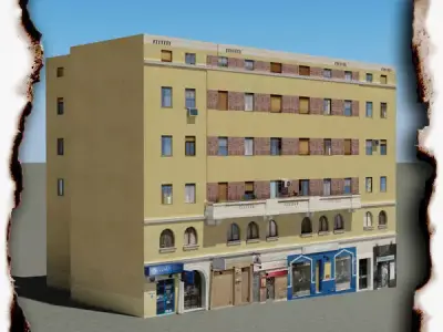 Building in middle east Low-poly 3D model