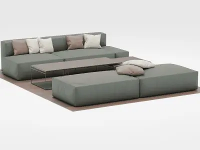 Sofa Set 3 3D model