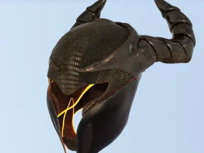 Medieval helmet old 3D model