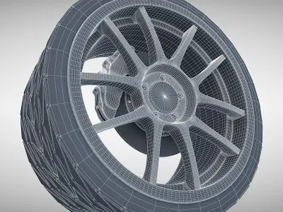Weds Sport Carbon Wheel 3D model