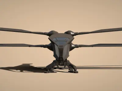 Ornithopter Dune Low-poly 3D model