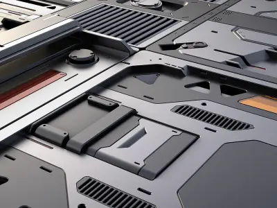 Sci-Fi Panels Pack vol 6 Alpha 3D model