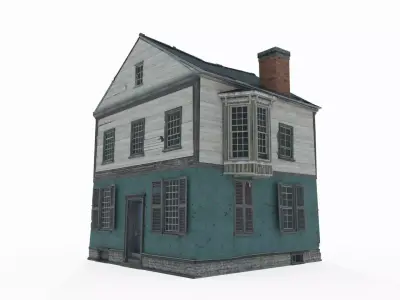 17th century urban residential buildings 3D model